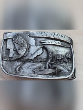 Vintage Great Plains Anglers Association 1985 Belt Buckle LE 45/1000